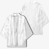 Niue White Sunday Kimono Hiapo Tribal Art Tattoos - Polynesian Pride