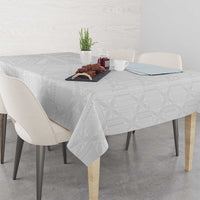 Niue White Sunday Tablecloth Hiapo Tribal Art Tattoos - Polynesian Pride