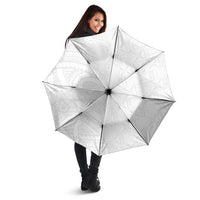 Niue White Sunday Umbrella Hiapo Tribal Art Tattoos - Polynesian Pride