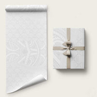 Niue White Sunday Wrapping Paper Hiapo Tribal Art Tattoos - Polynesian Pride