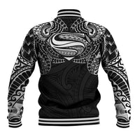 Super Samoan Traditional Tribal Art Tattoos Baseball Jacket Black Color - Polynesian Pride