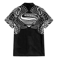 Super Samoan Traditional Tribal Art Tattoos Family Matching Mermaid Dress and Hawaiian Shirt Black Color - Polynesian Pride