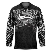 Super Samoan Traditional Tribal Art Tattoos Hockey Jersey Black Color - Polynesian Pride
