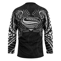 Super Samoan Traditional Tribal Art Tattoos Hockey Jersey Black Color - Polynesian Pride