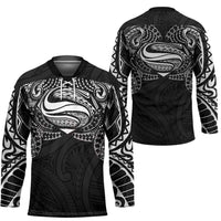 Super Samoan Traditional Tribal Art Tattoos Hockey Jersey Black Color - Polynesian Pride