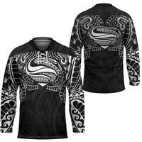 Super Samoan Traditional Tribal Art Tattoos Hockey Jersey Black Color - Polynesian Pride
