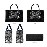 Super Samoan Traditional Tribal Art Tattoos Leather Bag Black Color - Polynesian Pride
