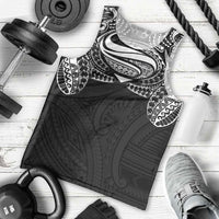 Super Samoan Traditional Tribal Art Tattoos Men Tank Top Black Color - Polynesian Pride