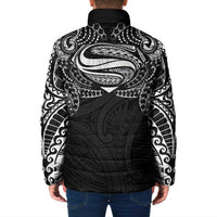 Super Samoan Traditional Tribal Art Tattoos Padded Jacket Black Color - Polynesian Pride
