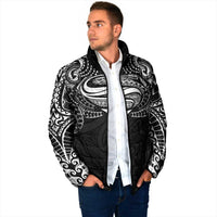 Super Samoan Traditional Tribal Art Tattoos Padded Jacket Black Color - Polynesian Pride