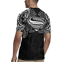 Super Samoan Traditional Tribal Art Tattoos Rugby Jersey Black Color - Polynesian Pride