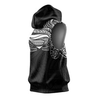 Super Samoan Traditional Tribal Art Tattoos Sleeveless Hoodie Black Color - Polynesian Pride