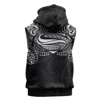Super Samoan Traditional Tribal Art Tattoos Sleeveless Zip Hoodie Black Color LT03 - Polynesian Pride