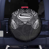 Super Samoan Traditional Tribal Art Tattoos Spare Tire Cover Black Color - Polynesian Pride