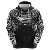 Super Samoan Traditional Tribal Art Tattoos Zip Hoodie Black Color - Polynesian Pride