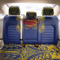 Super Samoan Traditional Tribal Art Tattoos Back Car Seat Cover Blue Color - Polynesian Pride