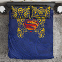 Super Samoan Traditional Tribal Art Tattoos Bedding Set Blue Color LT03 Blue - Polynesian Pride