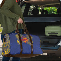 Super Samoan Traditional Tribal Art Tattoos Travel Bag Blue Color - Polynesian Pride