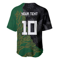 Custom Aotearoa South Africa Rugby Freedom Cup Baseball Jersey Kiwi Warriors Haka with King Protea Symbol LT03 - Polynesian Pride