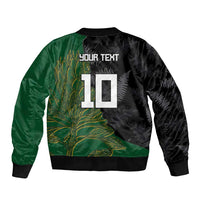 Custom Aotearoa South Africa Rugby Freedom Cup Bomber Jacket Kiwi Warriors Haka with King Protea Symbol - Polynesian Pride