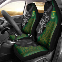 Aotearoa South Africa Rugby Freedom Cup Car Seat Cover Kiwi Warriors Haka with King Protea Symbol - Polynesian Pride