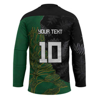 Custom Aotearoa South Africa Rugby Freedom Cup Hockey Jersey Kiwi Warriors Haka with King Protea Symbol - Polynesian Pride