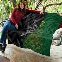 Aotearoa South Africa Rugby Freedom Cup Quilt Kiwi Warriors Haka with King Protea Symbol LT03 - Polynesian Pride