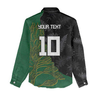 Custom Aotearoa South Africa Rugby Freedom Cup Women Casual Shirt Kiwi Warriors Haka with King Protea Symbol - Polynesian Pride