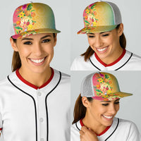 Hawaiian Tropical Fruits and Plants Baseball Net Cap Kakau Pattern Summer Vibe