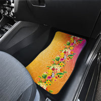 Hawaiian Tropical Fruits and Plants Car Mats Kakau Pattern Summer Vibe