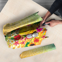 Hawaiian Tropical Fruits and Plants Umbrella Kakau Pattern Summer Vibe