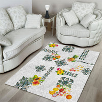 Hawaiian Quilts Area Rug Tropical Fruits and Plants