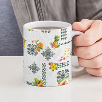 Hawaiian Quilts Ceramic Mug Tropical Fruits and Plants