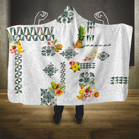 Hawaiian Quilts Hooded Blanket Tropical Fruits and Plants