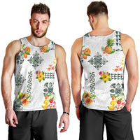 Hawaiian Quilts Men Tank Top Tropical Fruits and Plants