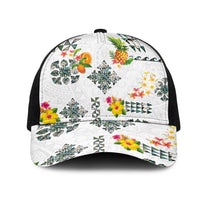 Hawaiian Quilts Mesh Trucker Cap Tropical Fruits and Plants