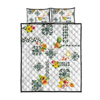 Hawaiian Quilts Quilt Bed Set Tropical Fruits and Plants