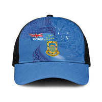 Tuvalu Heritage Baseball Net Cap Map of the Islands and Polynesia Pattern