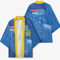 Tuvalu Heritage Kimono Map of the Islands and Polynesia Pattern