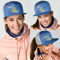 Tuvalu Heritage Mesh Trucker Cap Map of the Islands and Polynesia Pattern
