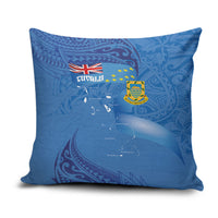 Tuvalu Heritage Pillow Cover Map of the Islands and Polynesia Pattern