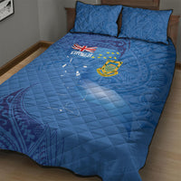 Tuvalu Heritage Quilt Bed Set Map of the Islands and Polynesia Pattern