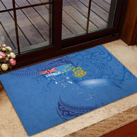 Tuvalu Heritage Rubber Doormat Map of the Islands and Polynesia Pattern