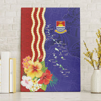 Kiribati Heritage Canvas Wall Art Map of the Islands and Polynesia Pattern