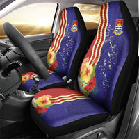 Kiribati Heritage Car Seat Cover Map of the Islands and Polynesia Pattern