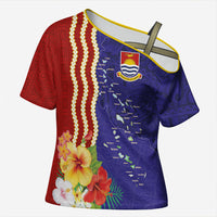 Kiribati Heritage Cross Shoulder Shirt Map of the Islands and Polynesia Pattern