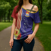 Kiribati Heritage Cross Shoulder Shirt Map of the Islands and Polynesia Pattern