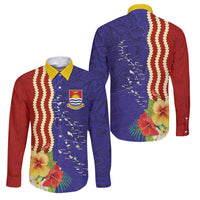 Kiribati Heritage Family Matching Mermaid Dress and Hawaiian Shirt Map of the Islands and Polynesia Pattern