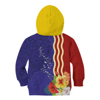 Kiribati Heritage Kid Hoodie Map of the Islands and Polynesia Pattern