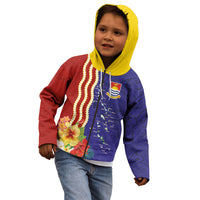 Kiribati Heritage Kid Hoodie Map of the Islands and Polynesia Pattern